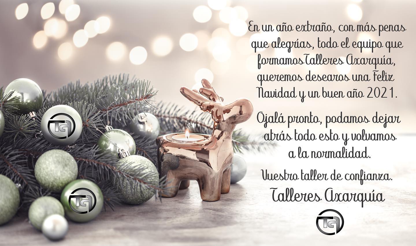 Felicitación Navidad Talleres Axarquía 2020 felicitacion navidad 2020 talleres Axarquia, chapa y pintura, tu taller de confianza, seguros, taller concertado, axarquia, velez malaga, malaga, compañías aseguradoras,